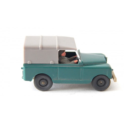 WIKING VEHICULE LAND ROVER VERT + PERSONNAGE HO SANS BOITE