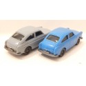WIKING 2 VEHICULES VW 1600 BLEU ET GRIS HO SANS BOITE