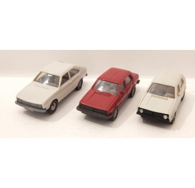 WIKING 3 VEHICULES VW GOLF JETTA ET PASSAT HO SANS BOITE