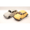 WIKING 2 VEHICULES VW COX 1300 JAUNE ET GRISE HO SANS BOITE