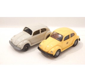 WIKING 2 VEHICULES VW COX 1300 JAUNE ET GRISE HO SANS BOITE