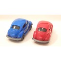 WIKING 2 VEHICULES VW COX 1300 BLEU ET ROUGE HO SANS BOITE