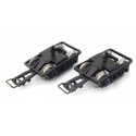 B 121 - JOUEF DEUX BOGIES NOIR ROUES METAL VOITURE VOYAGEURS HO