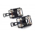 B 121 - JOUEF DEUX BOGIES NOIR ROUES METAL VOITURE VOYAGEURS HO