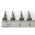 Ref 17206 ROCO 4 TAMPONS GRIS DE LOCOMOTIVE OU WAGON HO