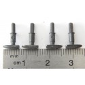 Ref 17207 4 TAMPONS GRIS DE LOCOMOTIVE MARQUE INCONNUE HO