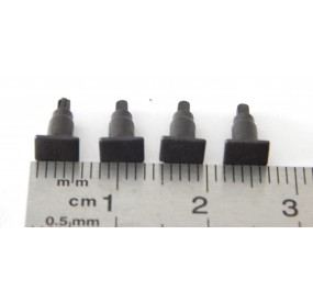 Ref 17208 ROCO 4 TAMPONS GRIS DE WAGON HO