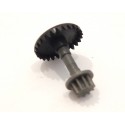 R 7405 UN AXE DE RENVOIE 20 mm PIGNON 10 DENTS COURONNE ET CIRCLIP JOUEF HO