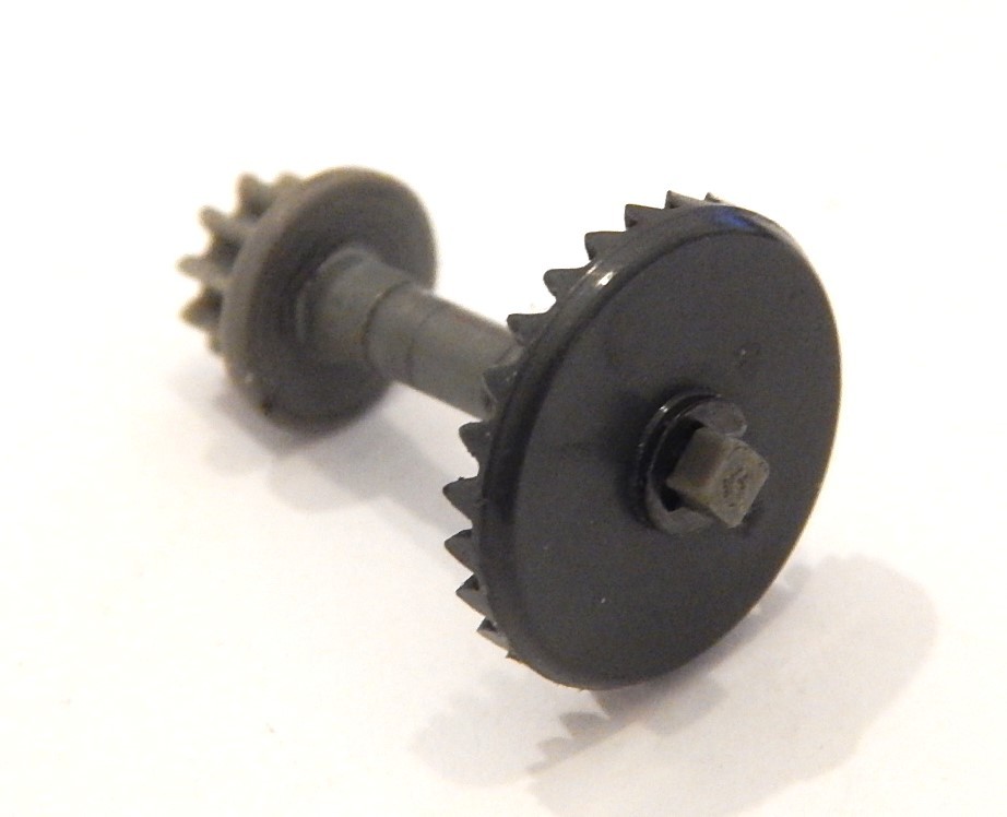 R 7405 UN AXE DE RENVOIE 20 Mm PIGNON 10 DENTS COURONNE ET CIRCLIP Jouef Ho