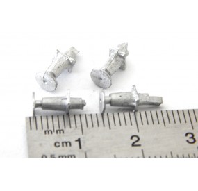 REF 17221 JEUX DE 4 TAMPONS EN METAL DESTINATION INCONNUE HO