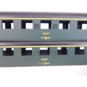 REF 17247 - JOUEF LOT DE 2 CAISSES VOITURE UIC VERT TOIT NOIR PARIS STRASBOURG HO