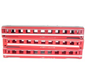REF 17248 - JOUEF LOT DE 3 CAISSES VOITURE UIC ROUGE TYPE CAPITOLE 1 CL HO