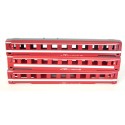 REF 17248 - JOUEF LOT DE 3 CAISSES VOITURE UIC ROUGE TYPE CAPITOLE 1 CL HO