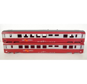 REF 17252 - JOUEF LOT DE 2 CAISSES VOITURE UIC GRILL EXPRESS HO
