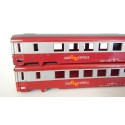 REF 17252 - JOUEF LOT DE 2 CAISSES VOITURE UIC GRILL EXPRESS HO
