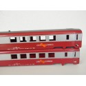 REF 17252 - JOUEF LOT DE 2 CAISSES VOITURE UIC GRILL EXPRESS HO
