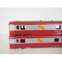 REF 17252 - JOUEF LOT DE 2 CAISSES VOITURE UIC GRILL EXPRESS HO