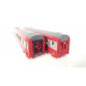 REF 17252 - JOUEF LOT DE 2 CAISSES VOITURE UIC GRILL EXPRESS HO