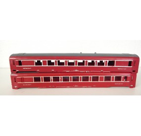 REF 17253 - JOUEF LOT DE 2 CAISSES DE VOITURE UIC RESTAURANT HO