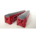REF 17253 - JOUEF LOT DE 2 CAISSES DE VOITURE UIC RESTAURANT HO