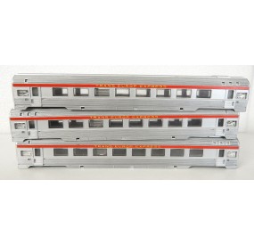 REF 17255 - JOUEF LOT DE 3 CAISSES DE VOITURE TEE ALU JOUEF HO