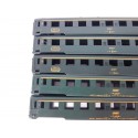 REF 17256 - JOUEF LOT DE 5 CAISSES VOITURE UIC VERTE 1 CL HO