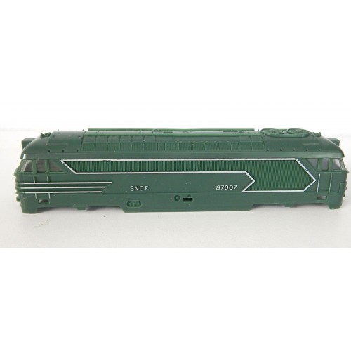 ref 17262 - JOUEF CAISSE LOCOMOTIVE DE BB 67007 VERTE HO