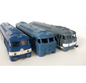 ref 17265 - JOUEF LOT DE 3 CAISSES LOCOMOTIVE DE BB 67001 ET 67007 HO