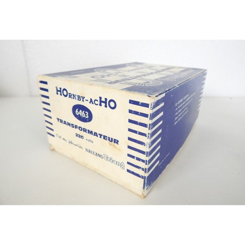 REF 6463 HORNBY TRANSFORMATEUR 12 VOLTS PRIMAIRE 220 VOLTS HO EN BOITE BLEU