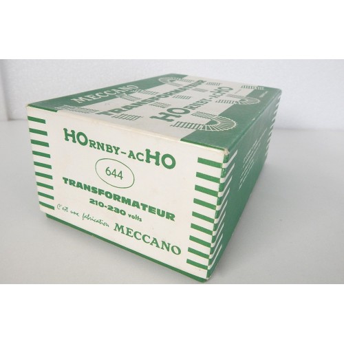 REF 664 HORNBY TRANSFORMATEUR 12 VOLTS PRIMAIRE 220 VOLTS HO EN BOITE VERTE
