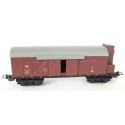 LIMA WAGON COUVERT A BOGIE DEUX PORTE LATERAL ECLAIRAGE FIN CONVOIE HO