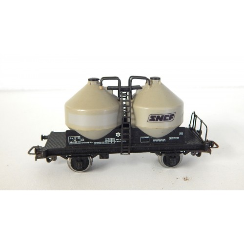 JOUEF UN WAGON CIMENTIER GRIS MARQUAGE SNCF BOITE HO