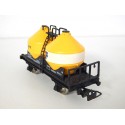 UN WAGON CIMENTIER JAUNE A ESSIEUX CIMENT FRANCAIS JOUEF HO SANS BOITE