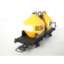 UN WAGON CIMENTIER JAUNE A ESSIEUX CIMENT FRANCAIS JOUEF HO SANS BOITE