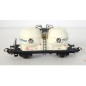 LIMA WAGON DEUX CITERNE BLANCHE OMYA A ESSIEUX METAL HO