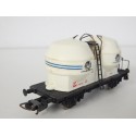 LIMA WAGON DEUX CITERNE BLANCHE OMYA A ESSIEUX METAL HO