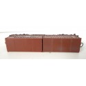 LIMA WAGON PLAT A ESSIEUX CONTENEUR MARRON HO SANS BOITE