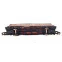 LIMA WAGON PLAT A ESSIEUX CONTENEUR MARRON HO SANS BOITE