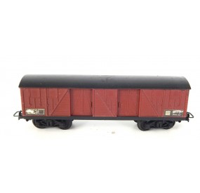 JOUEF WAGON COUVERT MARRON A BOGIES TOIT NOIR HO SANS BOITE