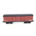 JOUEF WAGON COUVERT MARRON A BOGIES TOIT NOIR HO SANS BOITE