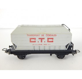HORNBY UN WAGON CEREALIER CTC A ESSIEU HO SANS BOITE
