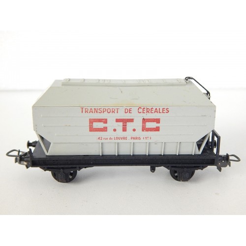 HORNBY UN WAGON CEREALIER CTC A ESSIEU HO SANS BOITE