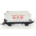HORNBY UN WAGON CEREALIER CTC A ESSIEU HO SANS BOITE