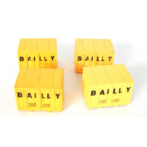 Réf 17327 LOT DE 4 CONTENAIRES BALLY HO POUR WAGONS JOUEF ET AUTRE HO
