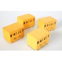 Réf 17327 LOT DE 4 CONTENAIRES BALLY HO POUR WAGONS JOUEF ET AUTRE HO