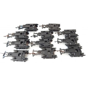 B 14 - JOUEF LOT DE 11 BOGIES A GRIFFES POUR VOITURE ANCIENNE JOUEF HO