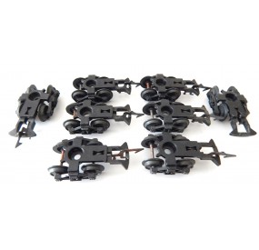 B 18 - JOUEF LOT DE 8 BOGIES A GRIFFES POUR WAGON ANCIENNE JOUEF HO