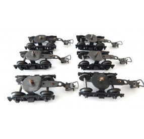 B 25 - LOT DE 6 BOGIES EN METAL POUR VOITURE FRANCE TRAIN ? HO