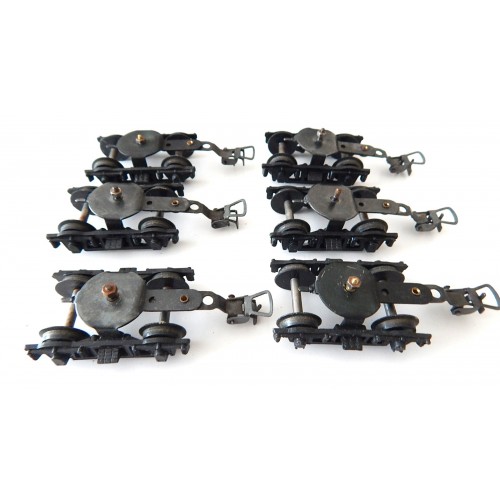 B 25 - LOT DE 6 BOGIES EN METAL POUR VOITURE FRANCE TRAIN ? HO