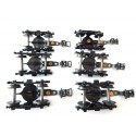 B 25 - LOT DE 6 BOGIES EN METAL POUR VOITURE FRANCE TRAIN ? HO